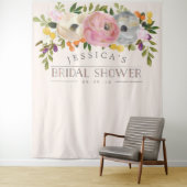 ウェディングシャワー背景 - フォトブース スイートブルームス タペストリー (インサイチュ)