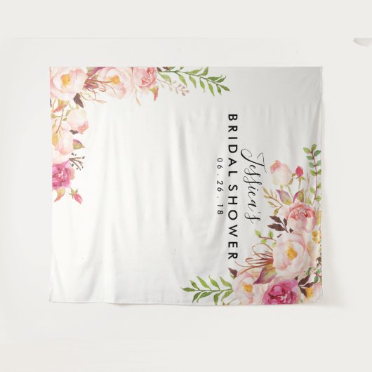 ウェディングシャワー背景 - フォトプロップ - フォトブース タペストリー (正面(横))