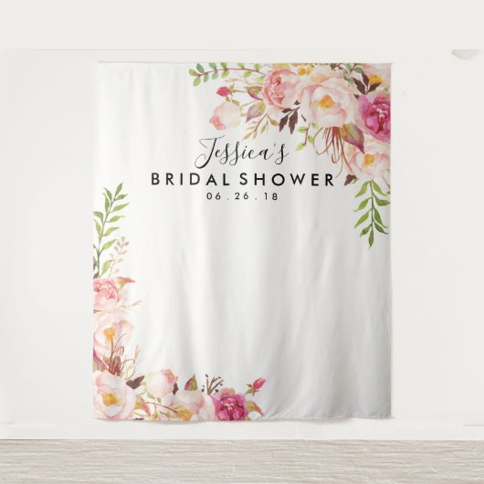 ウェディングシャワー背景 - フォトプロップ - フォトブース タペストリー (正面)