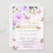 ウェディングシャワー蝶の招待状 招待状 (正面)