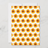 ウェディングシャワー　ひまわり ゴールド ジオメトリー エレガント 招待状 (裏面)