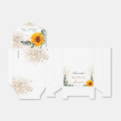 ウェディングシャワー ひまわり ユーカリ ラメ フェイバーボックス (折り畳みなし)