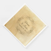 ウェディングシャワー アンティーク ヴィンテージ カリグラフィー スワール (コーナー)