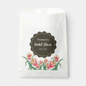 ウェディングシャワー イエローパロットチューリップ 花 花束 フェイバーバッグ (正面)