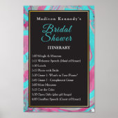 ウェディングシャワー イベント ティール ファン ポスター (正面)