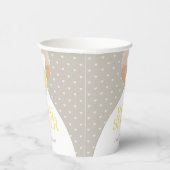 ウェディングシャワー ウェディングドレス 白 黄色のバラ 紙コップ (右)