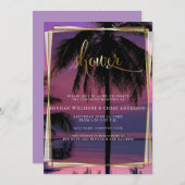 ウェディングシャワー | エキゾチック熱帯結婚夜 招待状 (正面/裏面)