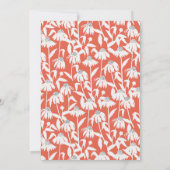 ウェディングシャワー | オレンジ色のデイジーガーデン ご招待状 招待状 (裏面)