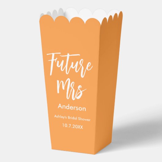 ウェディングシャワー オレンジ色の未来のミセスおまかせボックス フェイバーボックス (正面)