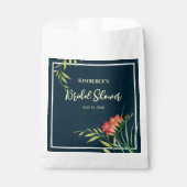 ウェディングシャワー オレンジ クロコスミア 水彩画 フェイバーバッグ (正面)