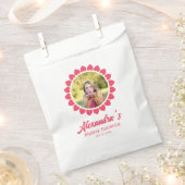 ウェディングシャワー オーダーメイド フォト ハート サークル フレーム フェイバーバッグ (クリップ留めされた状態)