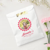 ウェディングシャワー カスタム フォト ハート サークル フレーム フェイバーバッグ (封をした状態)