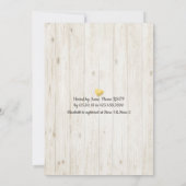 ウェディングシャワー ゴールデンパイナップル カップル ラスティック ウッド 招待状 (裏面)