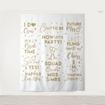 ウェディングシャワー ゴールドテキスト フォトブース 背景 バナー