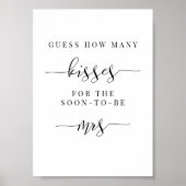 ウェディングシャワー サイン - キスの数を当ててみて (正面)