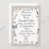 ウェディングシャワー サーグリーン 招待状 (正面/裏面)