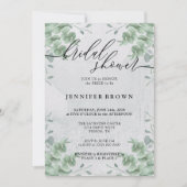 ウェディングシャワー シグネチャー ユーカリ ラスティック グリーンナリー 招待状 (正面)