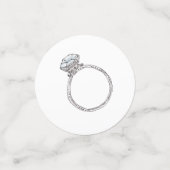 ウェディングシャワー シルバー 婚約指輪 パーソナライズ コンフェッティ (スモール正面)