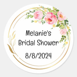 ウェディングシャワー シール 編集可能なテキスト