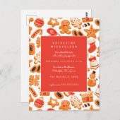 ウェディングシャワー | ジンジャーブレッドクッキー 招待状 (正面/裏面)