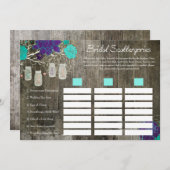 ウェディングシャワー スキャッターゴリーズゲーム | ラスティック フラワー (正面/裏面)