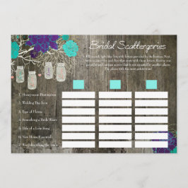 ウェディングシャワー スキャッターゴリーズゲーム | ラスティック フラワー