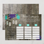 ウェディングシャワー スキャッターゴリーズゲーム | ラスティック フローラル (正面/裏面)