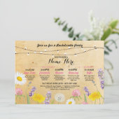 ウェディングシャワー スケジュール 花嫁  ワイルドフラワーズ 招待状 (スタンド正面)