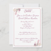 ウェディングシャワー、ダスティローズのアウトライン 招待状 (正面)
