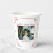 ウェディングシャワー ダスティローズ フォト 紙コップ (正面)