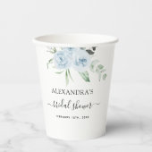 ウェディングシャワー ダスティーブルー ユーカリ セージグリーン 紙コップ (正面)