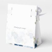 ウェディングシャワー ダスティーブルー 花 モダン フェイバーボックス (裏面サイド)