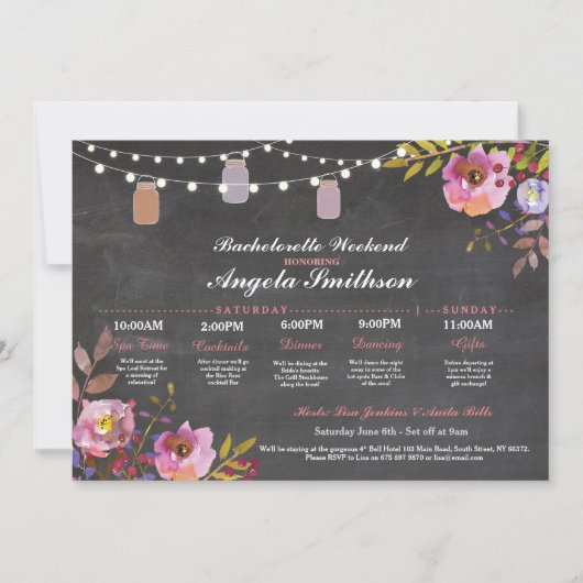 ウェディングシャワー チョークコーラル 予定表 ブライズ (正面)