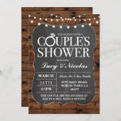 ウェディングシャワー チョークストリングライト 招待状 (正面/裏面)