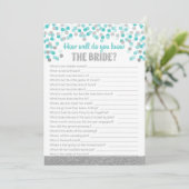 ウェディングシャワー トラivia ゲーム ~ シルバーとターコイズ (スタンド正面)