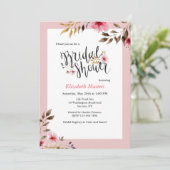 ウェディングシャワー ハイビスカス 招待状 (スタンド正面)