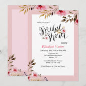 ウェディングシャワー ハイビスカス 招待状 (正面/裏面)