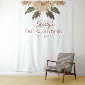 ウェディングシャワー バックドロップ 現代の花柄モチーフ タペストリー (インサイチュ)