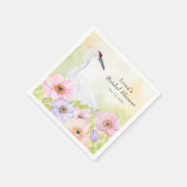 ウェディングシャワー　パステルアネモネとハクチョウ スタンダードカクテルナプキン (角)