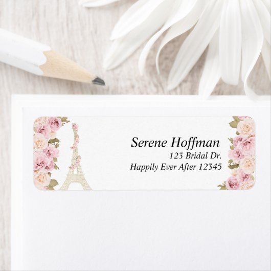 ウェディングシャワー, パリをテーマにした, エッフェル塔, 花嫁 ラベル (インサイチュ)