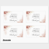 ウェディングシャワー パンパスグラス テラコッタ 長方形シール (シート)