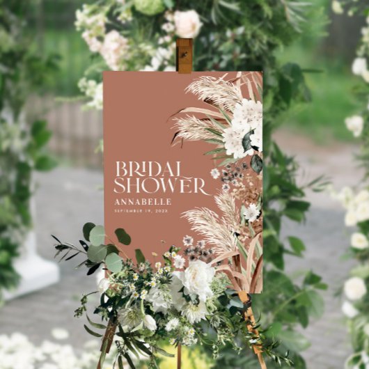 ウェディングシャワー パンパス テラコッタ モダンテラコッタ ポスター