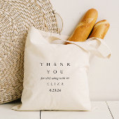 ウェディングシャワー パーソナライズ サンクス ブラックタイプ トートバッグ