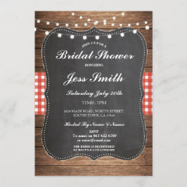 ウェディングシャワー パーティー ラスティック バルーン 赤い木の招待状 招待状