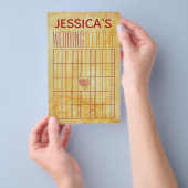 ウェディングシャワー ビンゴ アジアンテイスト デザイン チラシ (ハンドル)