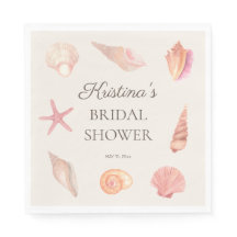 ウェディングシャワー ビーチパーティー ピンクの貝殻