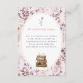 ウェディングシャワー ピンクのワイルドフラワー、カスタマイズ可能 エンクロージャーカード (正面)
