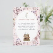ウェディングシャワー ピンクのワイルドフラワー、カスタマイズ可能 エンクロージャーカード (スタンド正面)