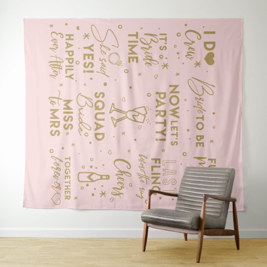 ウェディングシャワー ピンク フォトブース 背景 バナー タペストリー (インサイチュ(横))