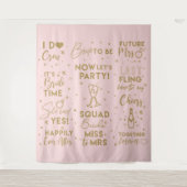 ウェディングシャワー ピンク フォトブース 背景 バナー タペストリー (正面)